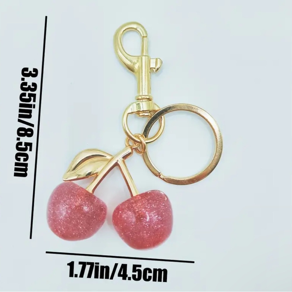 Pink Cherry Keychain - Picture 2 of 2